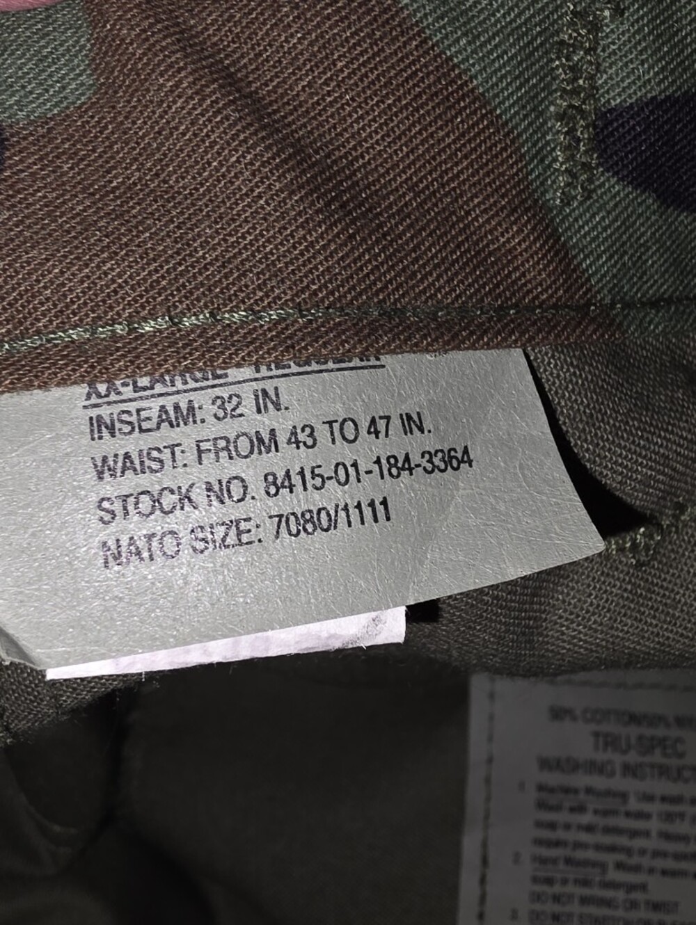 Men's Cargo Pants in Green/Brown Camo - Durable Utility Style Big & Tall 43/32 - Picture 4 of 11